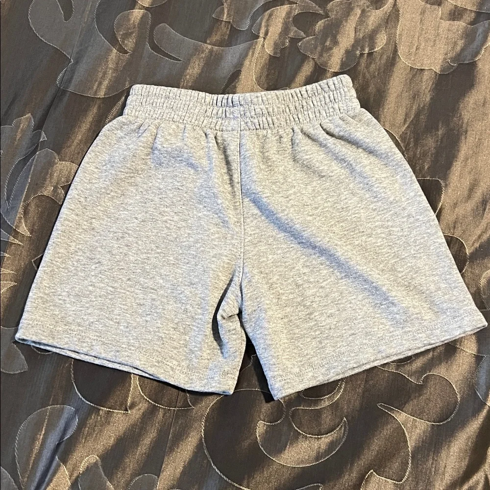 Nike Heather Gray Sports Cotton Blend Shorts Kids Toddler Small 4-5 Years